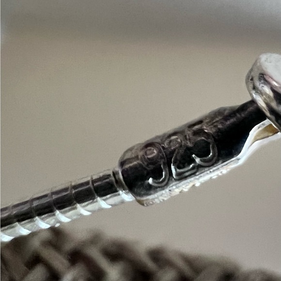 Sterling silver Omega  18” Chain & Turquoise pendent all .925 marked & Tested - Picture 7 of 9